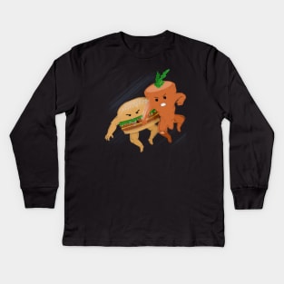 Food Fight! Kids Long Sleeve T-Shirt